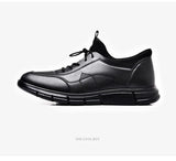 Hnzxzm Spring and Autumn New Casual Men's Shoes British Breathable Men's Business Casual Leather Shoes Male Designer Sneakers