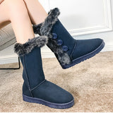 Hnzxzm 2024 Winter  Women Snowboots Waterproof Lady Cotton Slip-on Boots with Fashion 4 colors