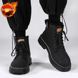 Hnzxzm Male Winter Shoes Warm Cold Proof Men's Snow Boots High Top New in Offer Waterproof Luxury Brands Footwear Cotton Shoe Quality