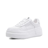 Hnzxzm 2024 New White U Leather Women's Casual Woman Vulcanize Sneakers Breathable Sport Walking Platform Flats Running Shoes