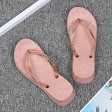 Hnzxzm Women's Slippers Flip-flops Outdoor High Rise Beach Shoes New Indoor and Outdoor Slippers Light and Versatile Slippers