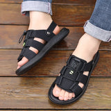 Hnzxzm Men Roman Sandals Summer New Beach Trend Fashion Men's Shoes Fashion Massage Bottom Casual Platform Sandalias Outdoor