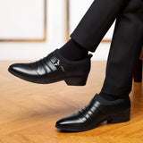 Hnzxzm Leather Casual Business Dress Shoes Man Official Social Shoe for Men Luxury Designer Black Cheap Clearance Elegant and Classic