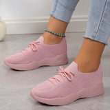 Hnzxzm Knitted Breathable Sneakers Women Autumn Soft Sole Sports Tennis Shoes Woman Plus Size Non Slip Casual Flats 43