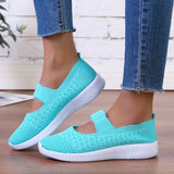 Hnzxzm Summer Breathable Mesh Women Flats Comfy Soft Sole Casual Shoes Zapatillas Mujer Light Non Slip Walking Shoes Woman