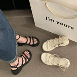 Hnzxzm 2024 Summer Open Toe Sandals Women Platform Thick Heel Shoes Outdoor Elegant Dress Ladies Beach Shoes