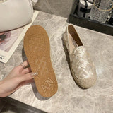 Hnzxzm Women Footwear Flat Slip on Ladies Shoes Loafers Espadrilles New In Shoe Arrival Cotton Spring Comfortable and Elegant Sale