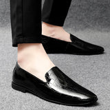 Hnzxzm Men Loafers Slip on Handmade Leather Men Dress Shoes Fashion Party Men's Loafers Outdoor Casual Shoes Men Shoes