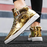 Hnzxzm Men High Top Sneakers Designer Luxury Boots Fashion Mirror Skateboarding Casual Outdoor Golden Boys Sport Shoes DESIGN FASHION