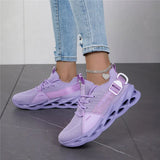 Hnzxzm Hot Sale Fashion Purple Casual Sneakers Women Men Blade Running Shoes Big Size 48 Light Breathable Sports Shoes Men Mesh Sneaker