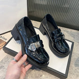 Hnzxzm Women's Shoes Gothic Slip on Loafers Female Footwear Japanese Style Lolita Black Mary Jane Shoe Trends 2024 Offers Free Shipping