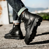 Hnzxzm Men Ankle Boots Autumn Winter Male Shoes Fashion Casual Plush Warm Snow Boots Brand Luxury Business Oxford Shoes Men's Boots