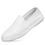 Hnzxzm Korean Version White Shoes Man New Trend Casual Board Shoes Male Leather Fashion Light Soft Soled Men's Loafers