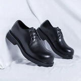 Hnzxzm New Fashion Vintage Black Men Casual  Luxury Shoes Business Formal Dress Leather Loafers Round Toe Work Wedding Designer Shoes