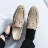 Hnzxzm Spring New Classic Suede Loafers Men Casual Shoes Luxury Brand Mens Breathable Slip on Driving Shoes Nubuck Leather Moccasins