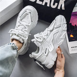 Hnzxzm Men's Shoe Breathable Thick Soled Casual Sneakers Outdoor Running Four Seasons New Tennis Men Soft Soles Comfort Male Sneakers