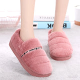 Hnzxzm Men's Plush and Thick Cotton Shoes Home Use Anti-skid Floor Women's Slippers Couple's Outdoor Versatile Plush Soft Shoes