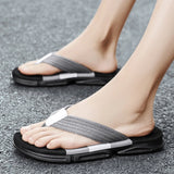 Hnzxzm New Summer Casual Youth Slipper Men Fashion Colorblock Beach Non-Slip Cool Outside Flip Flops Breathable Open Toe Sandals