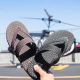 Hnzxzm Men Fashion Casual Flip Flops Flats Comfortable Walking Sandals for Men Black Male Beach Water Slippers Seaside Slides