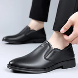 Hnzxzm 2024 Spring Autumn Men's Dress Shoes Fashion Casual Cow Leather British Pointed Toe Black and White New Designer Shoes Male