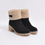 Women Winter Fur Warm Snow Boots Shoes Ladies Warm Wool Booties Ankle Boot Comfortable Shoes Plus Size Casual Women Mid Boots
