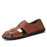 New Summer Men Sandals 2020 Leisure Beach Men Shoes High Quality Genuine Leather Sandals The Men's Sandals
