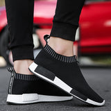 Hnzxzm Men's Mesh Breathable Running Shoes 47 Casual Fashion Outdoor Mens Sports Shoes 46 Light Socks Large Size Men's Jogging Sneakers