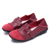 Retro Classic Women Loafers Lady Moccasins Slip On Solid Shoes Genuine Leather Flats Casual Female Shoes Zapatos De Mujer
