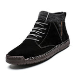 Faux Suede Leather Men Boots Fashion Warm Winter Snow boots Breathable Winter Shoes Men Ankle Boots Fur Man Shoes