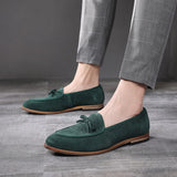 Suede Leather Men Loafer Shoes Fashion tassel Male Shoes Casual Shoes Man Party Wedding Footwear Zapatos Hombre