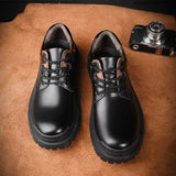 Mens Luxury Casual Genuine Leather High-quality Head Anti-collision Design Tooling Shoes Handmade Trend Fashion Plus Size 38-48