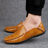 Men Loafers Shoes Soft Genuine Leather Slip-On Sneakers Male Casual Luxury Brand Spring Men Loafers Mocassin Zapatos Hombre
