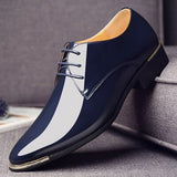 NPEZKGC 2022 Newly Men's Quality Patent Leather Shoes Zapatos de hombre Size 38-47 Black Leather Soft Man Dress Shoes