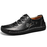 Plus Size Fashion Men Shoes Split Leather Men Shoes Casual Comfortable Men Loafers Flats Shoes Breathable Shoes Men