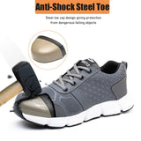 Breathable Lightweight Men Safety Work Shoes Sneakers Steel Toe Summer Construction Shoes Indestructible Male Staleneus Boots