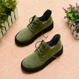 Brand Canvas Shoes Women Autumn Winter Shoes High Quality Ladies Casual Shoes Lace up Women's Flats A366