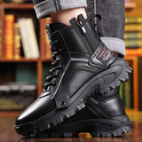 Men Winter Snow Boots Super Warm Men Hiking Boots High Quality Waterproof Leather High Top Men's Boots Outdoor Sneakers