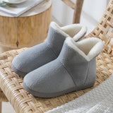 Women Winter Slippers Warm Plush Slip-on Couples Home Floor Shoes Anti-slip Comfortable Flats Female Warm Faux Fur Slippers