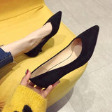 Fashion Office Lady Shoes Women Low Heels Pointed toe Fashion Brand Women Pumps Woman High Heels Black Red Leopard Shoes A3411