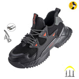 Men's Work Safety Shoes Steel Toe Construction Boots Sneakers Breathable Lightweight Indestructible Industry Shoes Male Footwear