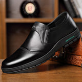 Men's Shoes Comfortable Men Casual Shoes Genuine Leather Breathable Loafers Slip-on Footwear Walking Driving Shoes