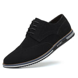 Hnzxzm Classic Brogues Shoes For Men Frosted Suede Leather Shoes Winter Casual Man Footwear Male Sneakers Undefined Men Shoes Plus Size