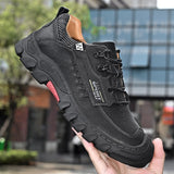 Hnzxzm High Quality Genuine Leather Men's Shoes Outdoor Non-slip Sneakers Breathable Casual Shoes Fashion Men Shoes Large Size 38-46
