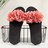 2021 New Women Summer Flip Flops Height-Heel Shoes Ladies Slipper Indoor Outdoor Flip-Flops Beach Shoes Petaloid Design Sandal
