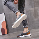 New Autumn Men's Mesh Boat Shoes Breathable Fashion Casual Shoes Soft Driving Shoes Lightweigh Slip-On Loafers Large Size 39-47