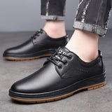 Leather Shoes Spring Men's Shoes Men's Business Casual Shoes Middle-aged And Elderly Soft Sole Loafer Shoes Zapatos Hombe