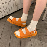 2022 Korea Style Fashion Beach Sandals Female Rome Sandal Platform Buckle Summer Shoes Woman Preppy Sandalias Footwear SH366