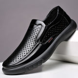 2020 Newly Men's Genuine Leather Shoes Size 38-47 Head Leather Soft Anti-slip Driving Shoes Man Spring Leather Shoes