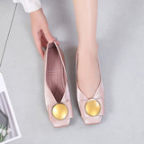 New 2022 Spring Summer Shoes Women Flats Elegant Flat Office Lady Shoes Plus Size Women Single Shoes Black Pink A3297