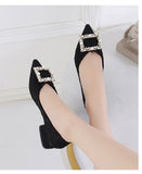 Hnzxzm Spring Summer Fashion Brand Shoes Women Flats Pointed toe Office Lady Shoes Elegant Ladies Party Shoes Plus Size 42